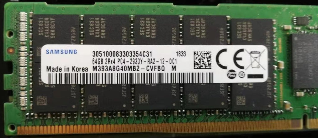 Samsung M393A8G40MB2-CVF DDR4 64GB 2933mhz PC4-23400 Cl21 Ecc REG