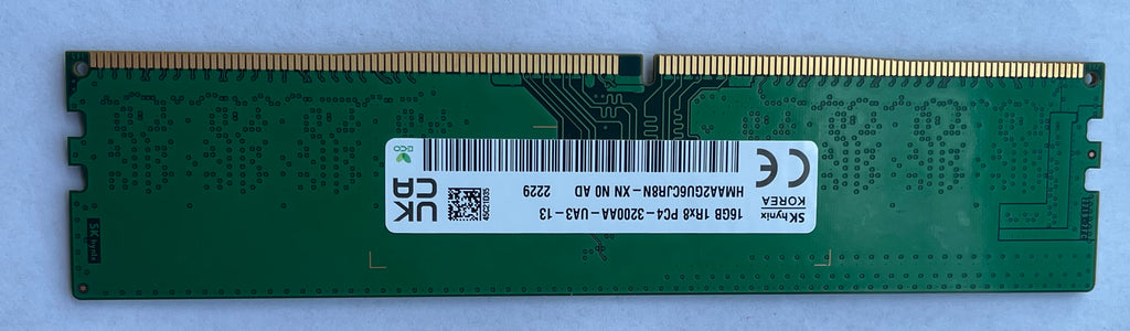 SKHynix HMAA2GU6CJR8N-XN 16GB DDR4 3200Mhz 1Rx8 PC4-25600 non-ECC