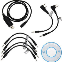 6 in 1 Adapter Cables USB Programming Cable For Walkie Talkie for HYT BAOFENG KENWOOD Two Way Radio for MOTOROLA