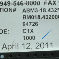 ABRACON	ABM3-18.432MHZ-B2-T	crystals