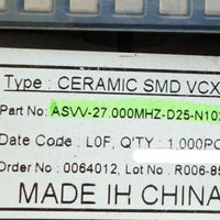 ABRACON	ASVV-27.000MHZ-D25-N102-T	crystals