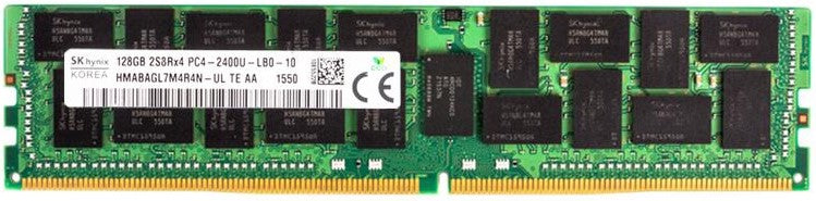 SK HYNIX HMABAGL7M4R4N-UL Hynix 128GB DDR4 2400MHz PC4-19200 Registered ECC CL17 288-Pin Load Reduced DIMM 1.2V Server memory Ram