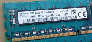 Hynix HMT41GR7MFR8A-PB 8GB DDR3 1600MHz PC3-12800 ECC Unbuffered CL11 240-Pin DIMM memory module for Server