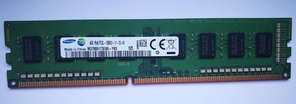 Samsung Ram M378B5173EB0-YK0 4GB DDR3L 1600Mhz 1Rx8 PC3L-12800 240Pin 1.35v DIMM Non-ECC CL22 memory module for Desktop