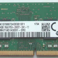 Samsung M471A5143EB1-CRC 4GB DDR4 2400MHz 1Rx8 PC4-19200 non-ECC Unbuffered CL17 260-Pin SoDimm 1.2V memory module for Laptop