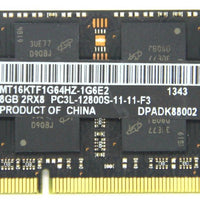 Micron MT16KTF1G64HZ-1G6E2 8G DDR3L 1600 2Rx8 For Laptop