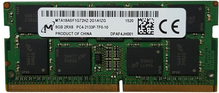 MTA18ASF1G72HZ-2G1A1 8G DDR4 2133 2Rx8 PC3-2133P-TF0-10 ECC