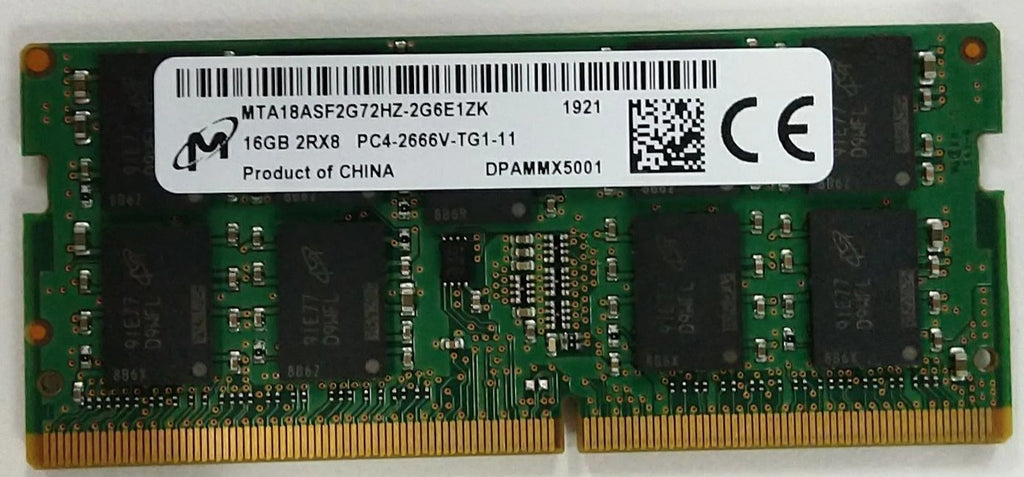 Micron MTA18ASF2G72HZ-2G6E1ZK 16G DDR4 2666 2RX8 PC4-2666V ECC NAS 1.2V For Laptop - a2zmemory