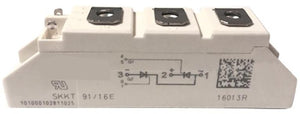 SKKT91/16E SKKT91/12E POWER MODULE 95A 1600V 1200V DUAL-SCR